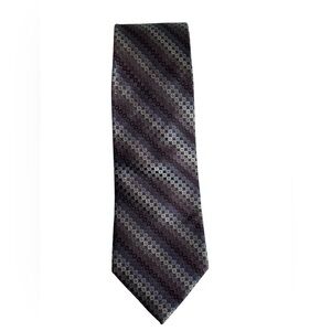 Perry Ellis Black and Gray Geometric Tie